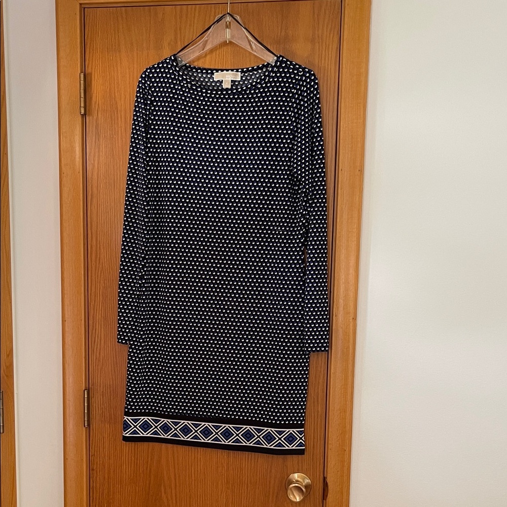 MICHAEL Michael Kors Black and White Patterned Dress